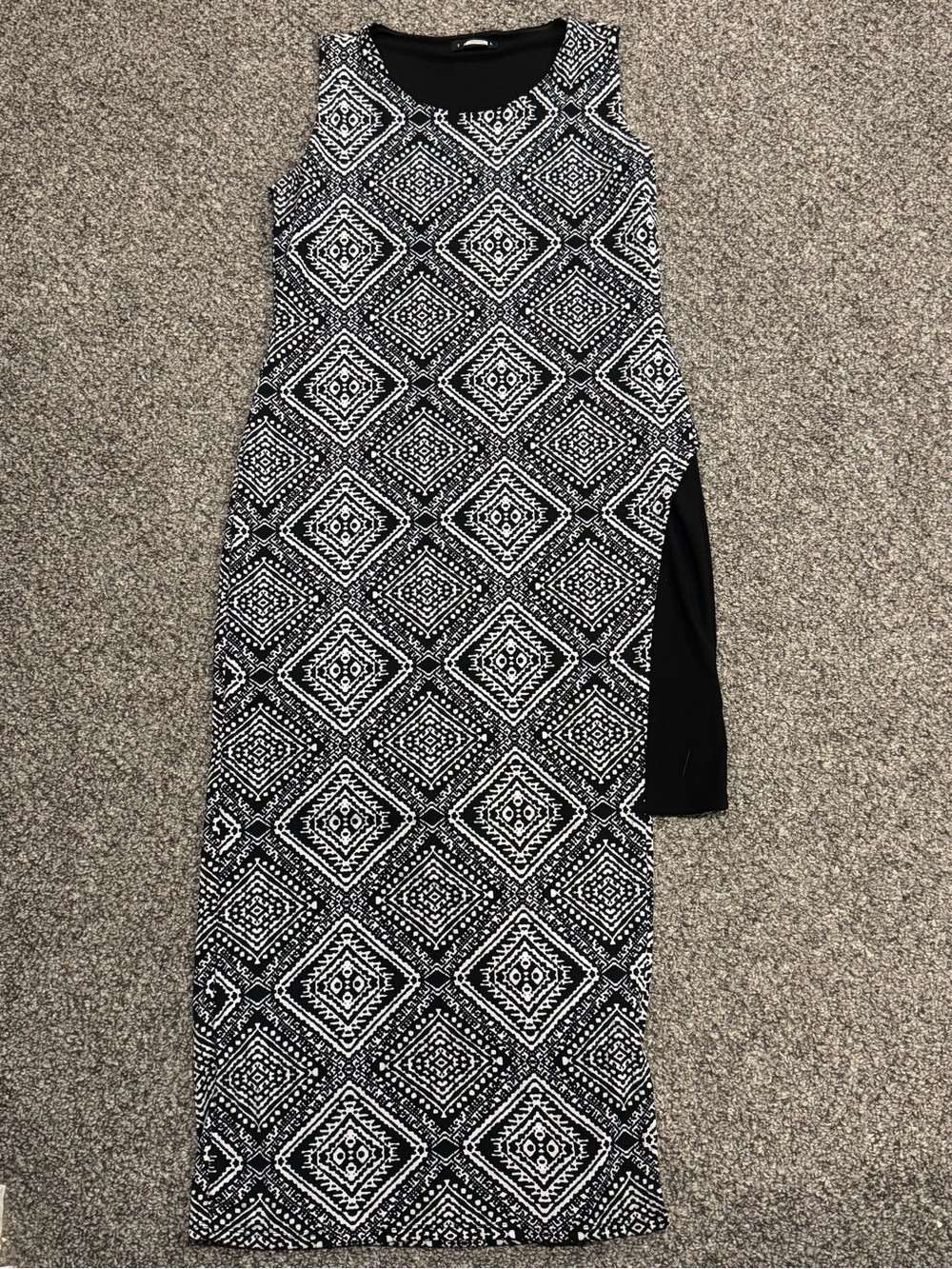 Tribal Black & White Geometric Maxi Dress - Picture 2 of 6